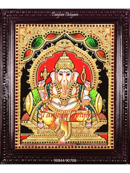 Handcrafted Ganesha Tanjore Painting 